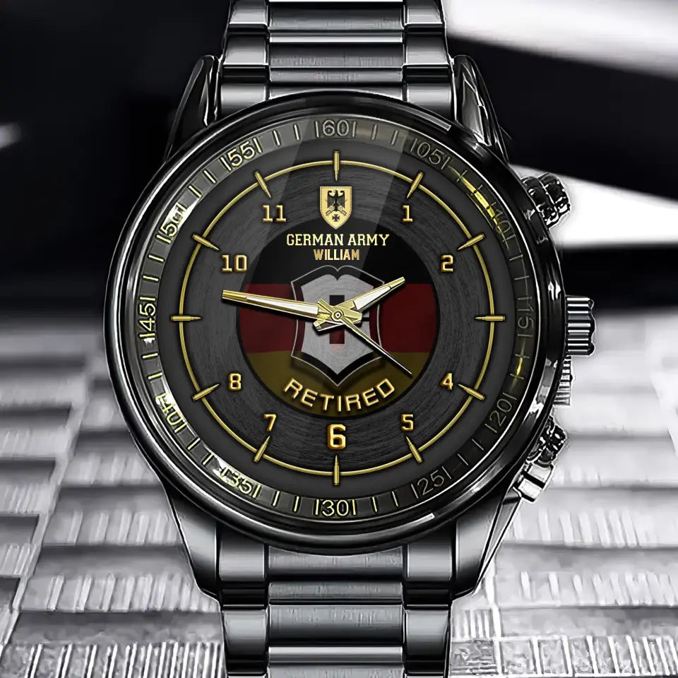 Personalized Retired German Army Custom Name Watch Printed AHVA24747