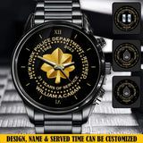 Personalized Retired US Army Custom Rank Served Time & Name Watch Printed AHVQ24755