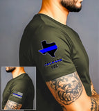 Personalized US State Map Police Custom Name & ID T-shirt Printed QTVQ24769
