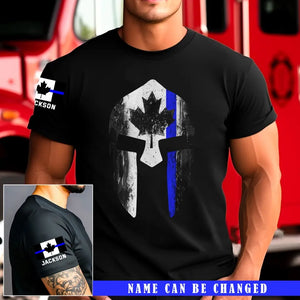 Personalized Canadian Police Spartan Helmet Custom Name T-shirt Printed KH24824