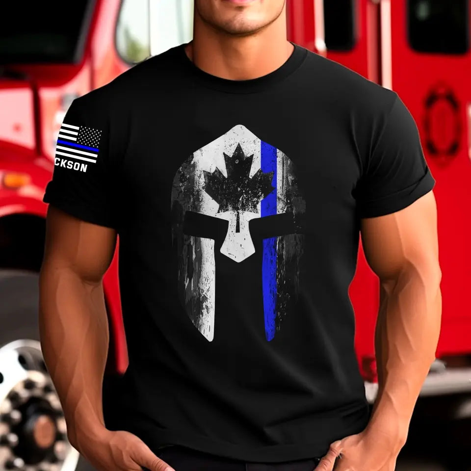 Personalized Canadian Police Spartan Helmet Custom Name T-shirt Printed KH24824