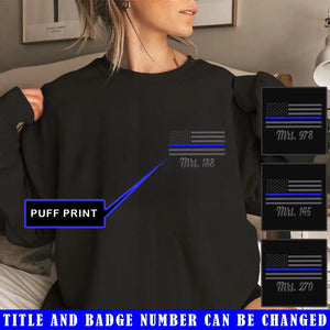 Personalized US Police Custom ID Sweatshirt Puff Printed QTVQ24854