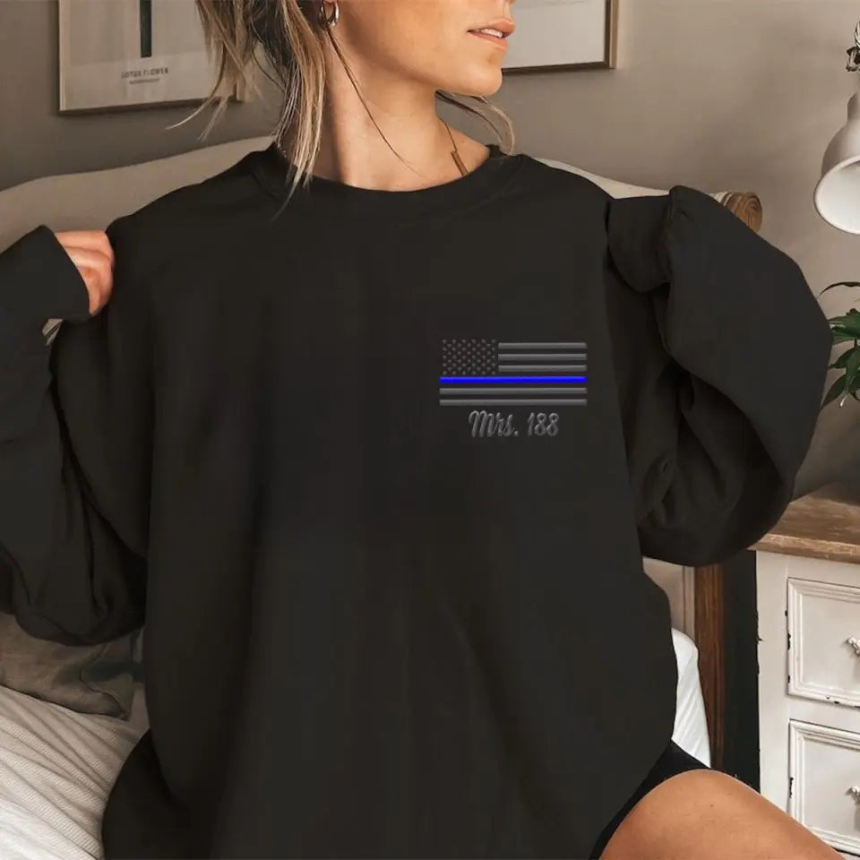 Personalized US Police Custom ID Sweatshirt Puff Printed QTVQ24854