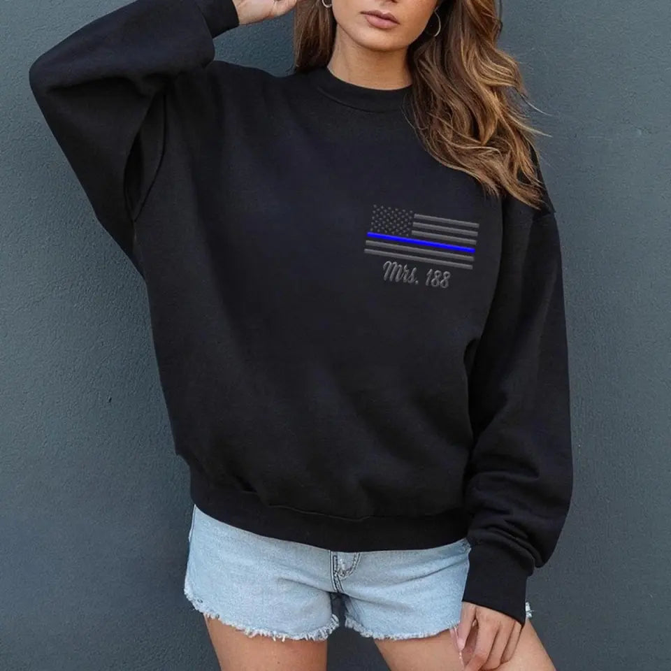 Personalized US Police Custom ID Sweatshirt Puff Printed QTVQ24854