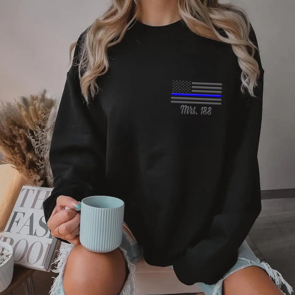 Personalized US Police Custom ID Sweatshirt Puff Printed QTVQ24854