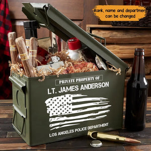 Personalized Private Property Of US Police Custom Name & Department Ammo Box Printed QTKH24870