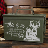 Personalized This Is Us A Little Bit Of Crazy A Little Bit Of Loud And A Whole Lot Of Love Deer Couple Ammo Box Printed KH24874