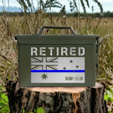 Personalized Retired Australian Police Thin Blue Line Custom Time Ammo Box Printed QTHN24882