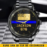 Personalized New Zealand Police Blue Line Custom Name & ID Watch Printed QTKH24888