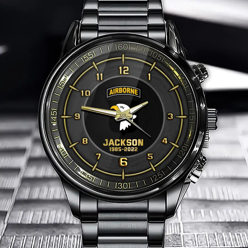 Personalized US Airforce Logo Custom Name & Time Watch Printed KVH24834
