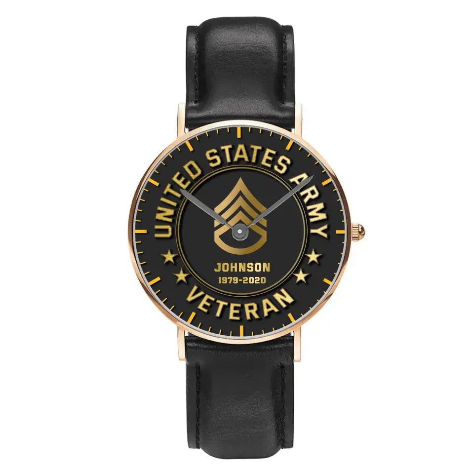 Personalized US Army Logo Custom Name & Served Time Women Watch Printed QTKH24591