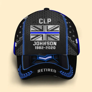 Personalized Retired UK Police Custom Name & Department Cap 3D Printed AHVQ24903