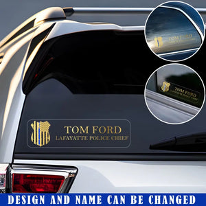 Personalized US Police Logo Custom Name & Department Decal Printed QTVQ24926