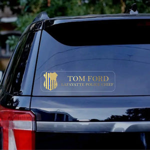 Personalized US Police Logo Custom Name & Department Decal Printed QTVQ24926