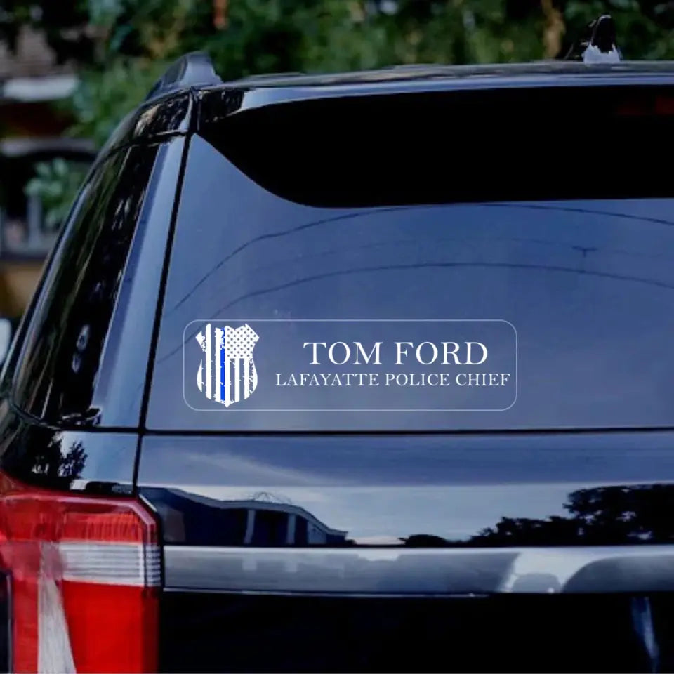 Personalized US Police Logo Custom Name & Department Decal Printed QTVQ24926