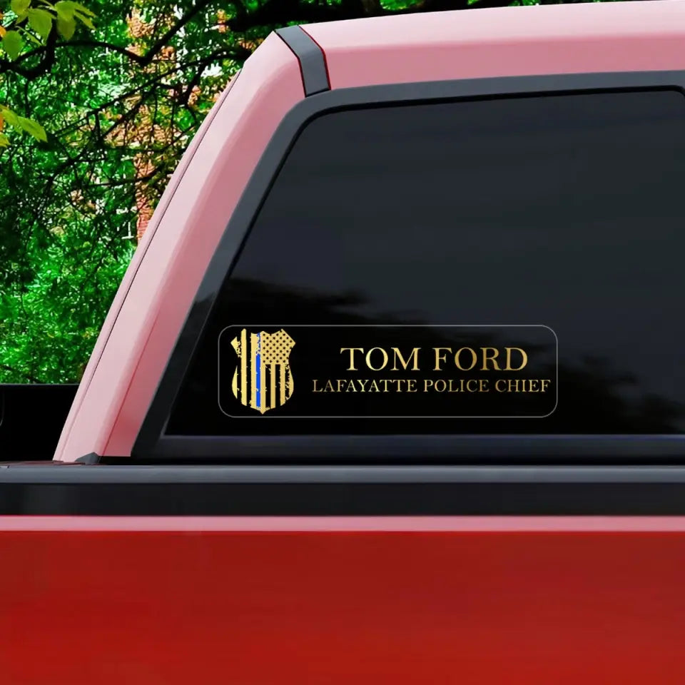 Personalized US Police Logo Custom Name & Department Decal Printed QTVQ24926