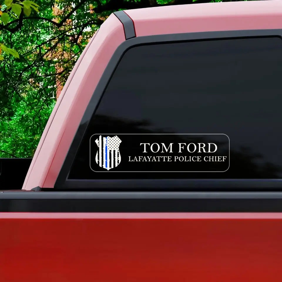 Personalized US Police Logo Custom Name & Department Decal Printed QTVQ24926