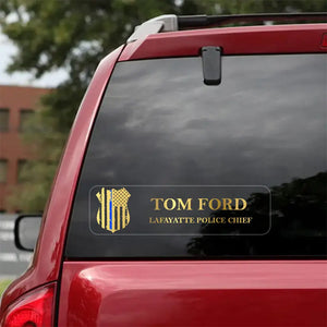 Personalized US Police Logo Custom Name & Department Decal Printed QTVQ24926