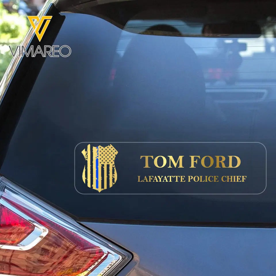 Personalized US Police Logo Custom Name & Department Decal Printed QTVQ24926