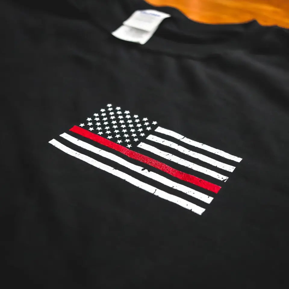Personalized US Flag Firefighter Custom ID T-shirt Printed KVH24935