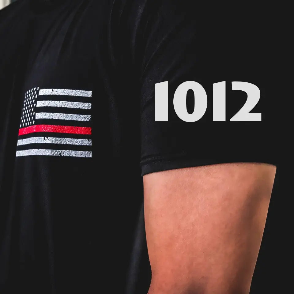 Personalized US Flag Firefighter Custom ID T-shirt Printed KVH24935