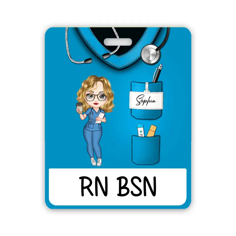 Personalized Nurse Job Title Nurse Name Gift For Nurse Badge Buddy Printed LVA24939