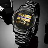 Personalized Thin Blue Line Australia Flag Private Property Of Australian Police Custom Name & Time Watch Printed QTKH24957