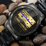 Personalized Thin Blue Line Australia Flag Private Property Of Australian Police Custom Name & Time Watch Printed QTKH24957
