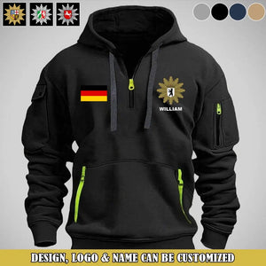 Personalized German Police Logo Custom Name Quarter Zip Hoodie 2D Printed VQ24966