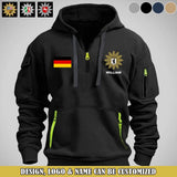 Personalized German Police Logo Custom Name Quarter Zip Hoodie 2D Printed VQ24966