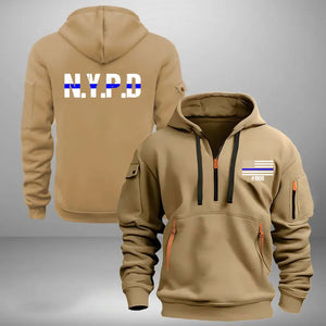 Personalized US Police Custom ID & Department Quarter Zip Hoodie 2D Printed KVH24974