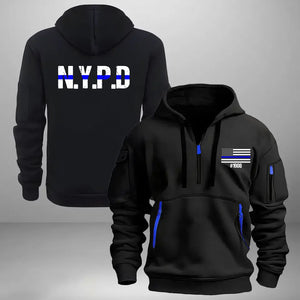 Personalized US Police Custom ID & Department Quarter Zip Hoodie 2D Printed KVH24974