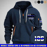 Personalized Retired Australian Police Flag Custom Name & Time Quarter Zip Hoodie 2D Printed QTVQ24977