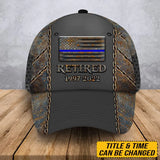 Personalized US Officer Thin Blue Line 3D Printed Cap QTHN24986
