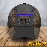 Personalized Australian Officer Thin Blue Line 3D Printed Cap QTHN24986