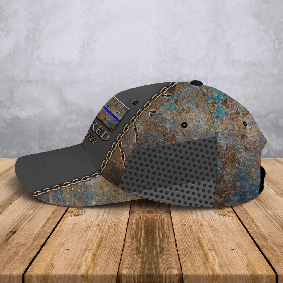 Personalized Australian Officer Thin Blue Line 3D Printed Cap QTHN24986