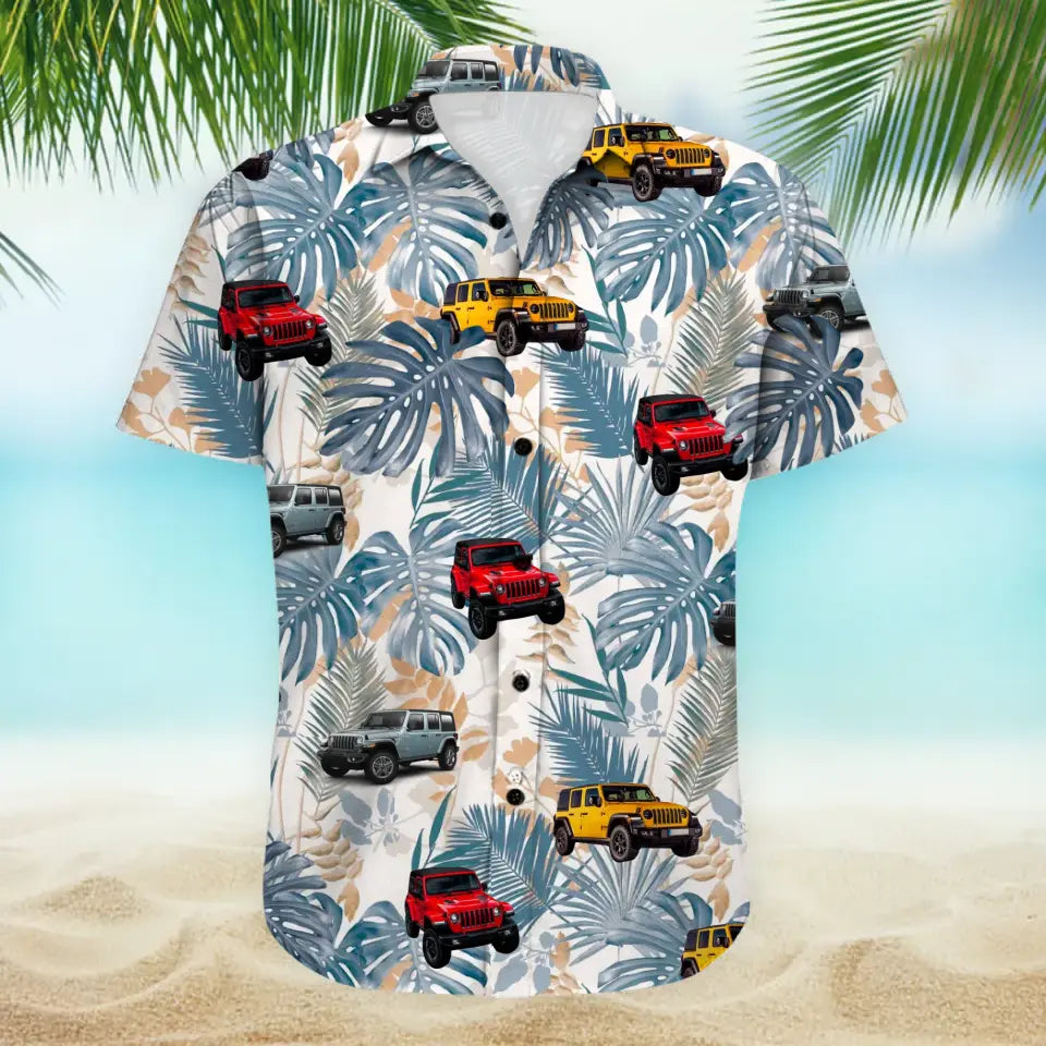 Personalized Upload Your Jeep Car Photo Hawaii Shirt Printed 23MAY-PTN11