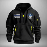 Personalized Suport Trose  Who Serve Logo Police US Flag Quarter Zip Hoodie 2D Printed QTVA241011