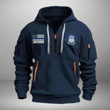 Personalized Suport Trose  Who Serve Logo Police US Flag Quarter Zip Hoodie 2D Printed QTVA241011