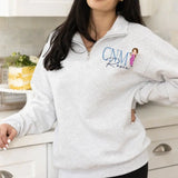 Personalized Nurse Job Title Gift For Nurse Stand Collar Zipper Sweatshirt 3D Printed HN241026