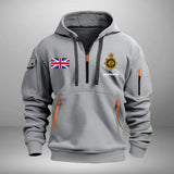 Personalized UK Police Branch Logo Custom Name Quarter Zip Hoodie 2D Printed LVA241023