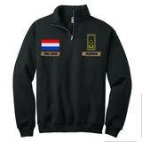 Personalized Dutch Veteran Rank Camo Custom Name & Time Stand Collar Zipper Sweatshirt 2D Printed LVA241032