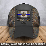 Personalized Canadian Police Flag Custom Name & ID Cap 3D Printed QTHN241035