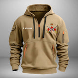 Personalized Canadian Army Logo Custom Name Quarter Zip Hoodie 2D Printed VQ241043