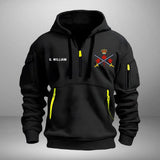 Personalized Canadian Army Logo Custom Name Quarter Zip Hoodie 2D Printed VQ241043