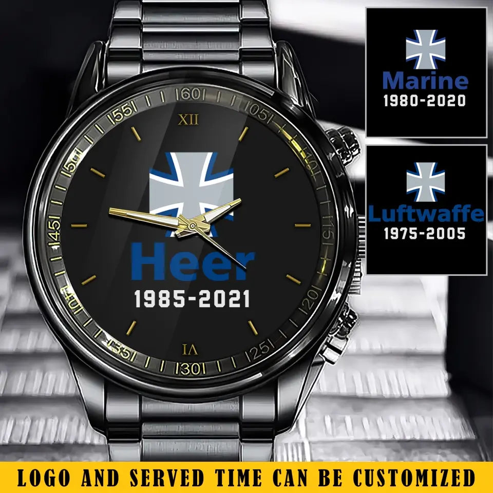 Personalized German Military Branch Logo Custom Time Watch Printed KVH241053