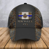 Personalized Canadian Police Flag Custom Name & ID Cap 3D Printed QTHN241035