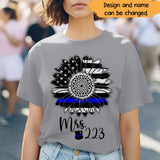 Personalized Sunflower US Police Wife Custom ID T-shirt Printed QTHN241056