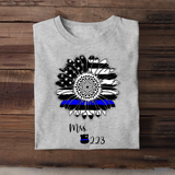 Personalized Sunflower US Police Wife Custom ID T-shirt Printed QTHN241056