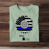 Personalized Sunflower US Police Wife Custom ID T-shirt Printed QTHN241056